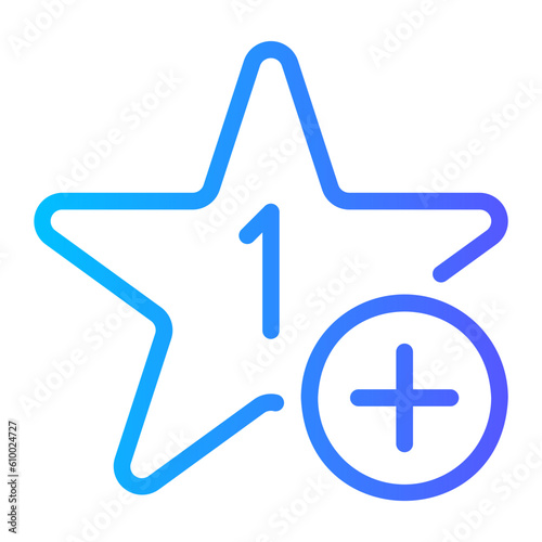 plus one gradient icon
