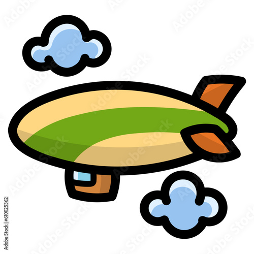 airship filled outline icon style