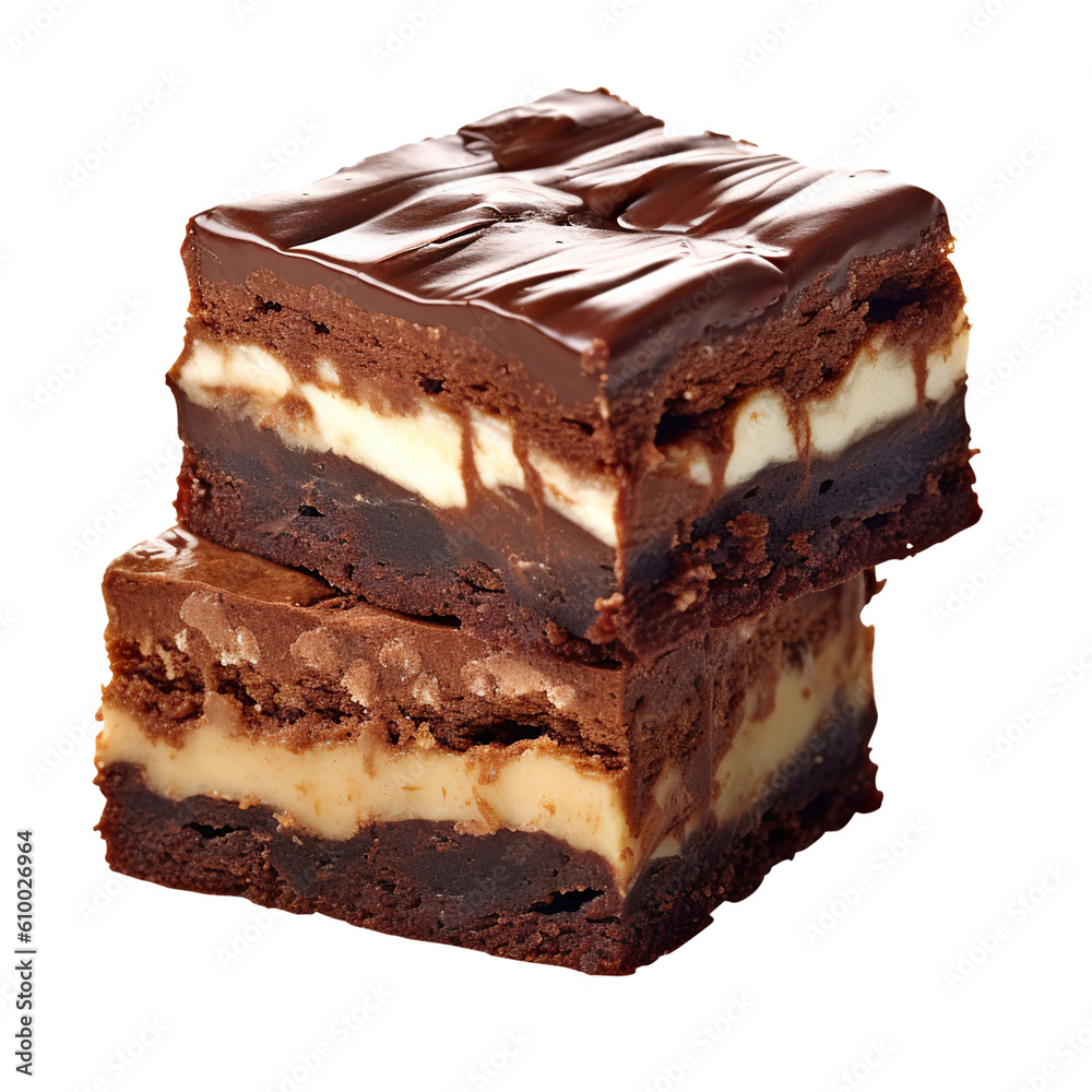 chocolate cake isolated on white created with Generative AI chocolate cake isolated on white created with Generative AI