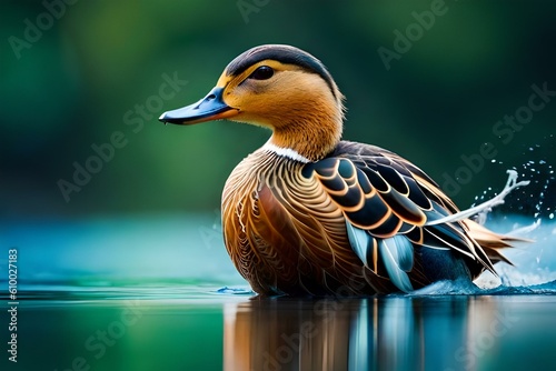 cute duck in water