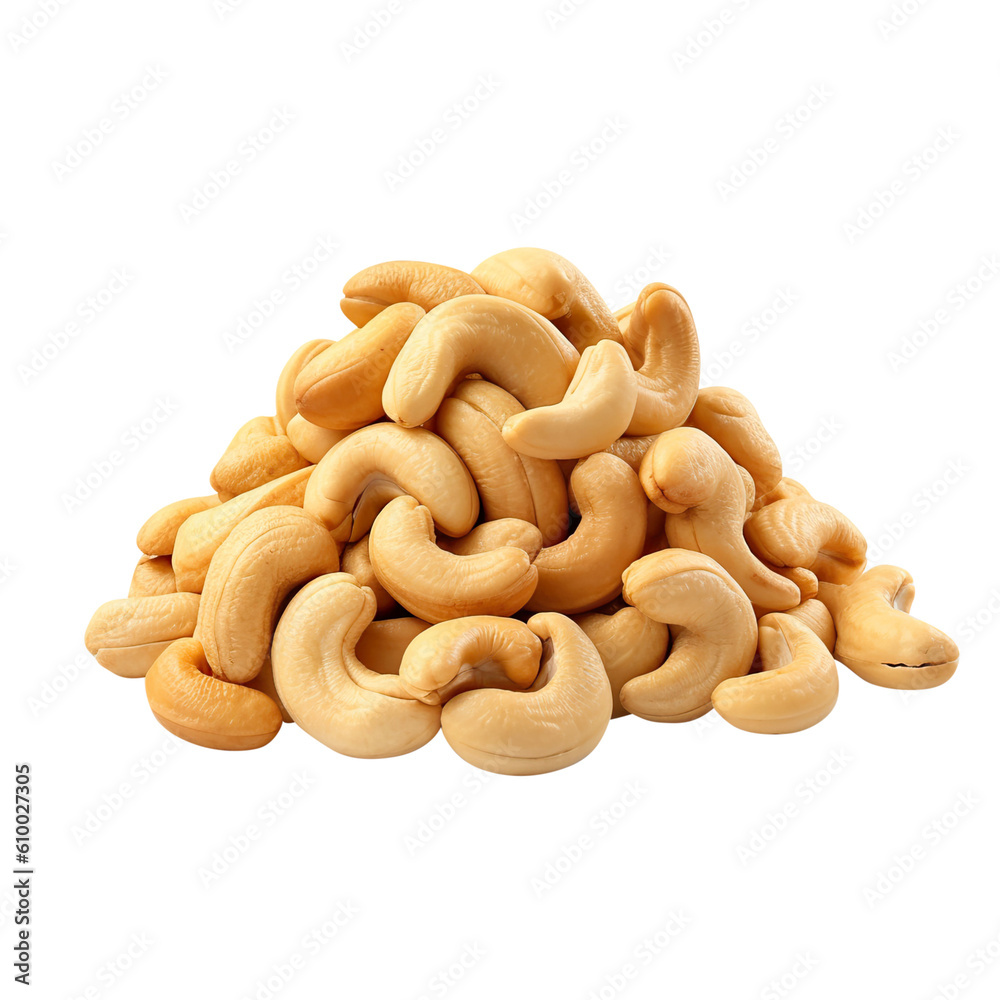cashew nuts isolated created with Generative AI cashew nuts isolated created with Generative AI