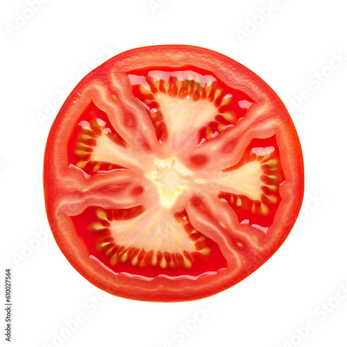 slice of tomato isolated created with Generative AI