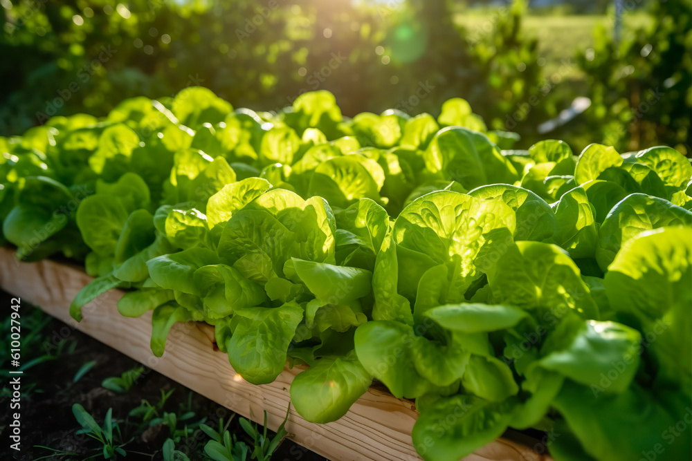 Organic vegetables salad growing garden hydroponic farm Freshly harvested lettuce organic for health food. Fresh vegetable hydroponic system.