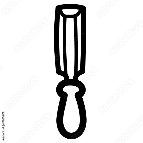 chisel line icon style