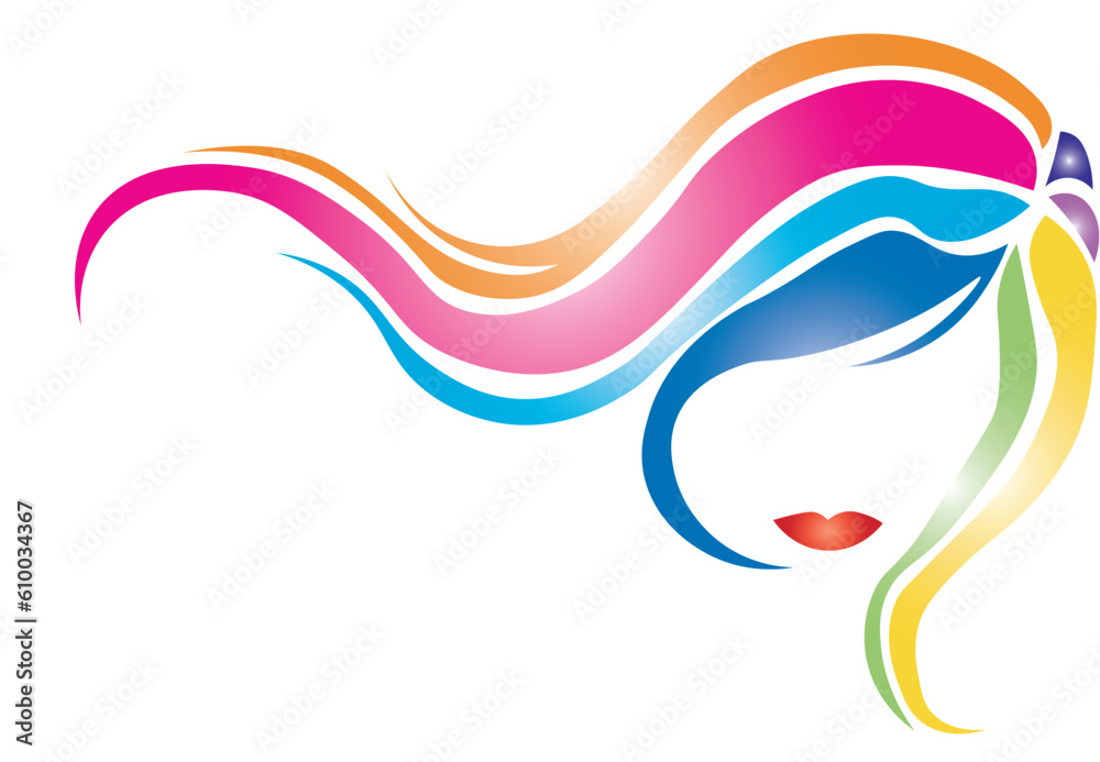 Rainbow Mermaid Hair Icon