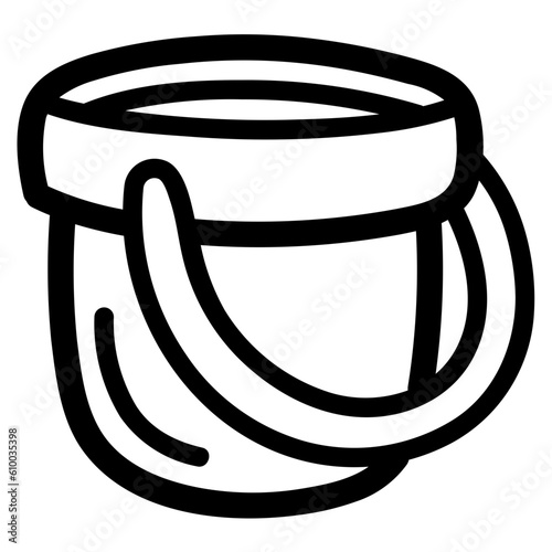 pail line icon style