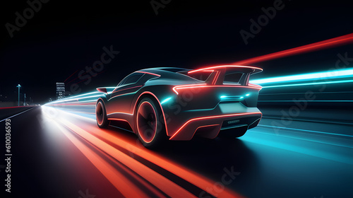 Light tracing car