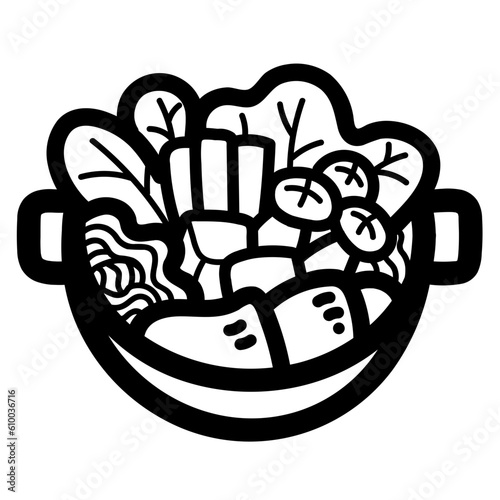 Bilde på lerret sukiyaki line icon style