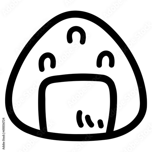 onigiri line icon style
