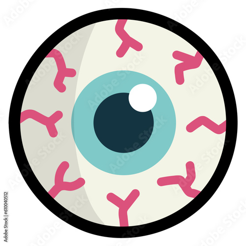 eyeball filled outline icon style