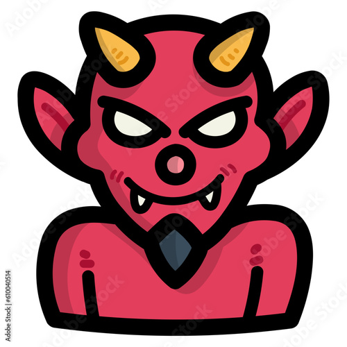 devil filled outline icon style
