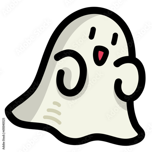 ghost filled outline icon style