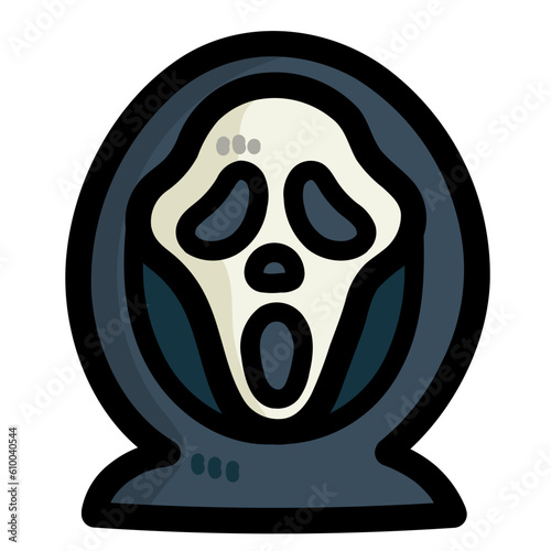 scream filled outline icon style