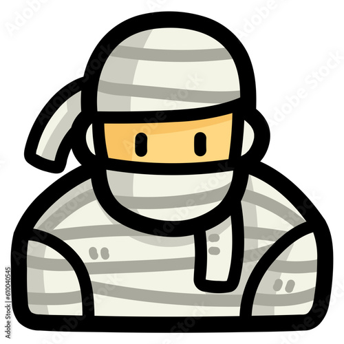 mummy filled outline icon style