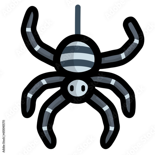 spider filled outline icon style