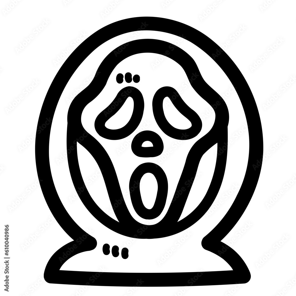 Obraz premium scream line icon style
