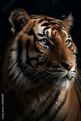 Portrait of a bengal tiger, Generative AI 