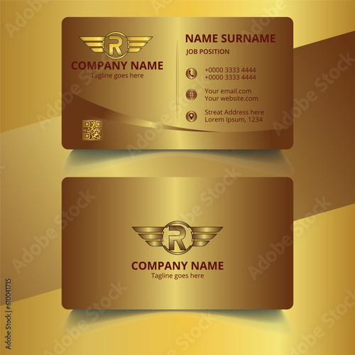 Golden Business card Design, Real estate business card, Creative, Modern, Corporate, Minimal Business cards for financial, accounting, Business Card Template Design.