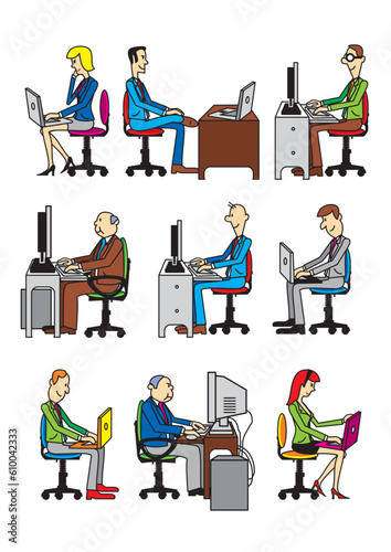 Persone al computer