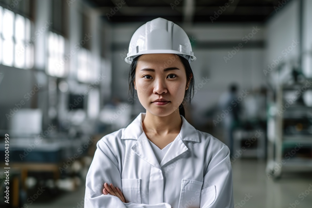 woman female industry portrait industrial work occupation job factory worker business engineer professional young manufacturing safety created using generative ai technology woman female industry portrait industrial work occupation job factory worker business engineer professional young manufacturing safety created using generative ai technology