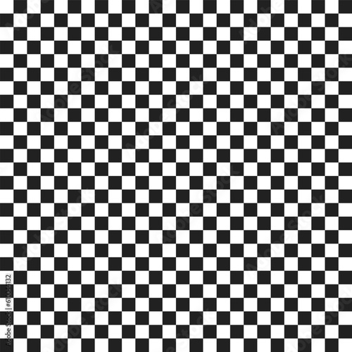 Black White Checkerboard Seamless Pattern Vector Illustration