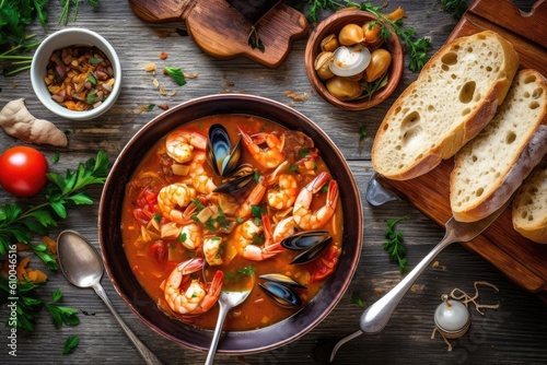 stock photo of Cioppino ready to eat in the plate Food Photography AI Generated