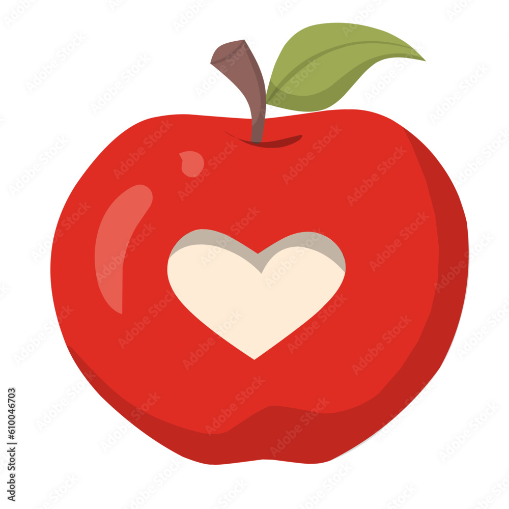 Fototapeta premium Red apple Illustration, apple fruit, fruit Illustration 