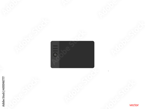 Graphics Tablet  vector icon and logo , Graphics Drawing Tablets, Touch Strip Pen Pressure Sketch Tablet with Battery-Free Stylus illustration, creative design icon