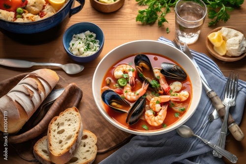 stock photo of Cioppino ready to eat in the plate Food Photography AI Generated