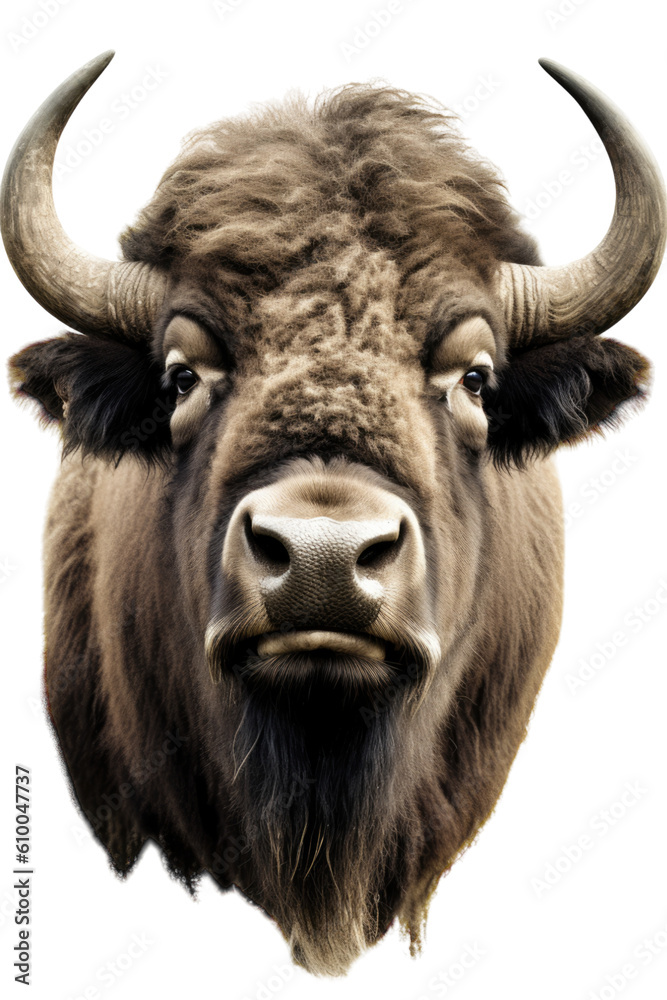 close up of a buffalo isolated on a transparent background close up of a buffalo isolated on a transparent background