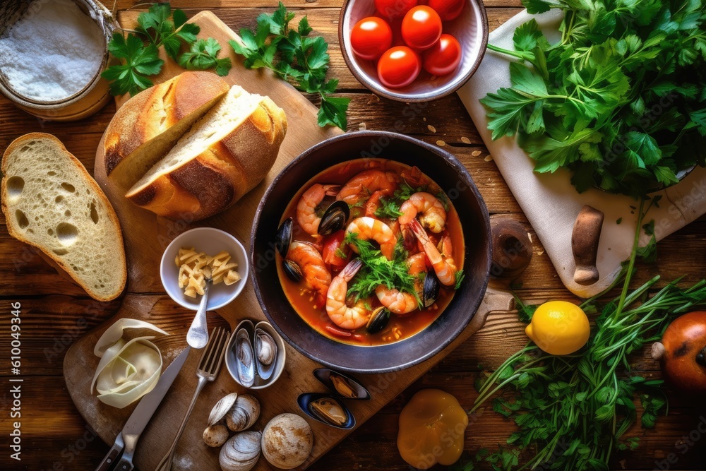 stock photo of Cioppino ready to eat in the plate Food Photography AI Generated stock photo of Cioppino ready to eat in the plate Food Photography AI Generated