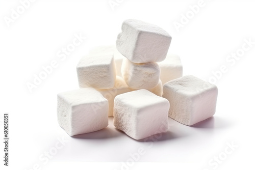 Marshmallow isolated created with Generative AI technology