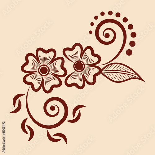 Floral decorative indian mandala design vector illustration	
