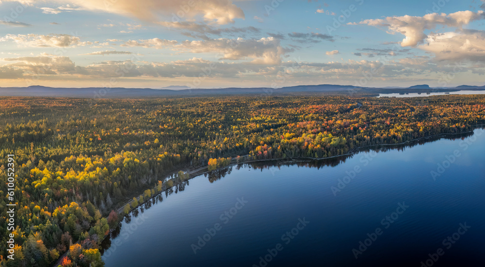 Autumn Sunset on Moosehead Lake - Maine