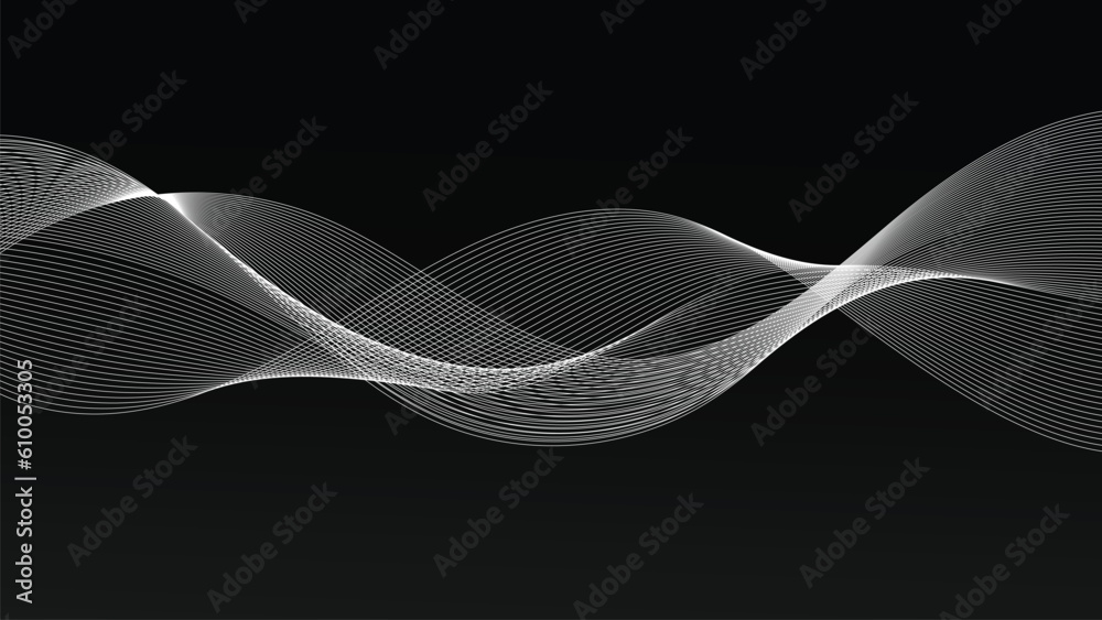 Modern wavy lines background wallpaper in black and white Modern wavy lines background wallpaper in black and white