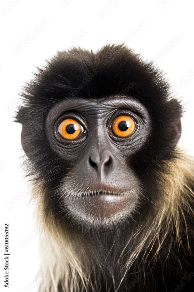 close up of a spider monkey isolated on a transparent background close up of a spider monkey isolated on a transparent background