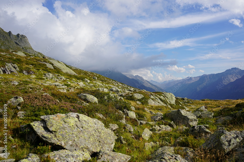 Wandern in den Bergen der Schweiz