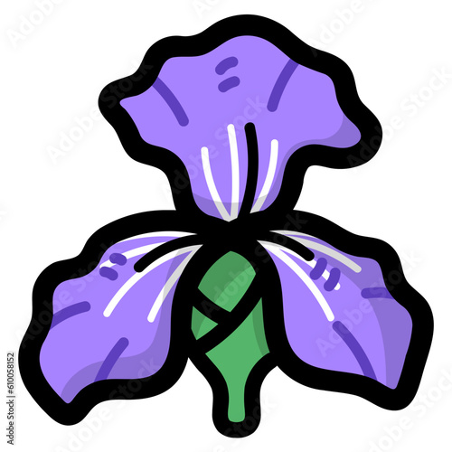 iris filled outline icon style