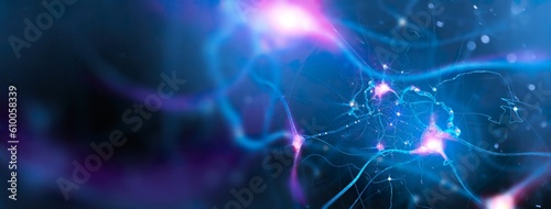Neural network of the brain, high resolution 3d illustration