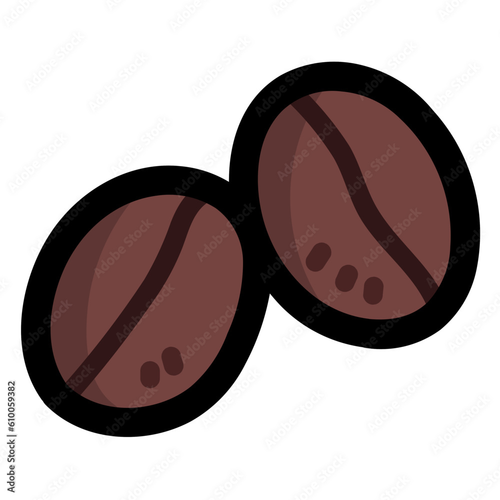 Obraz premium coffee bean filled outline icon style
