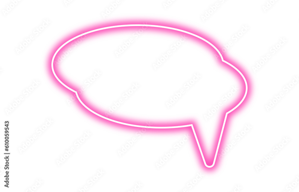 Neon pink chat bubble png. Glowing speech bubble on transparent background. Neon pink chat bubble png. Glowing speech bubble on transparent background.