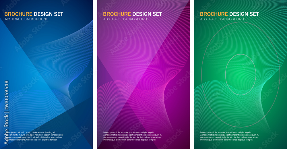 Brochure design set. Abstract background