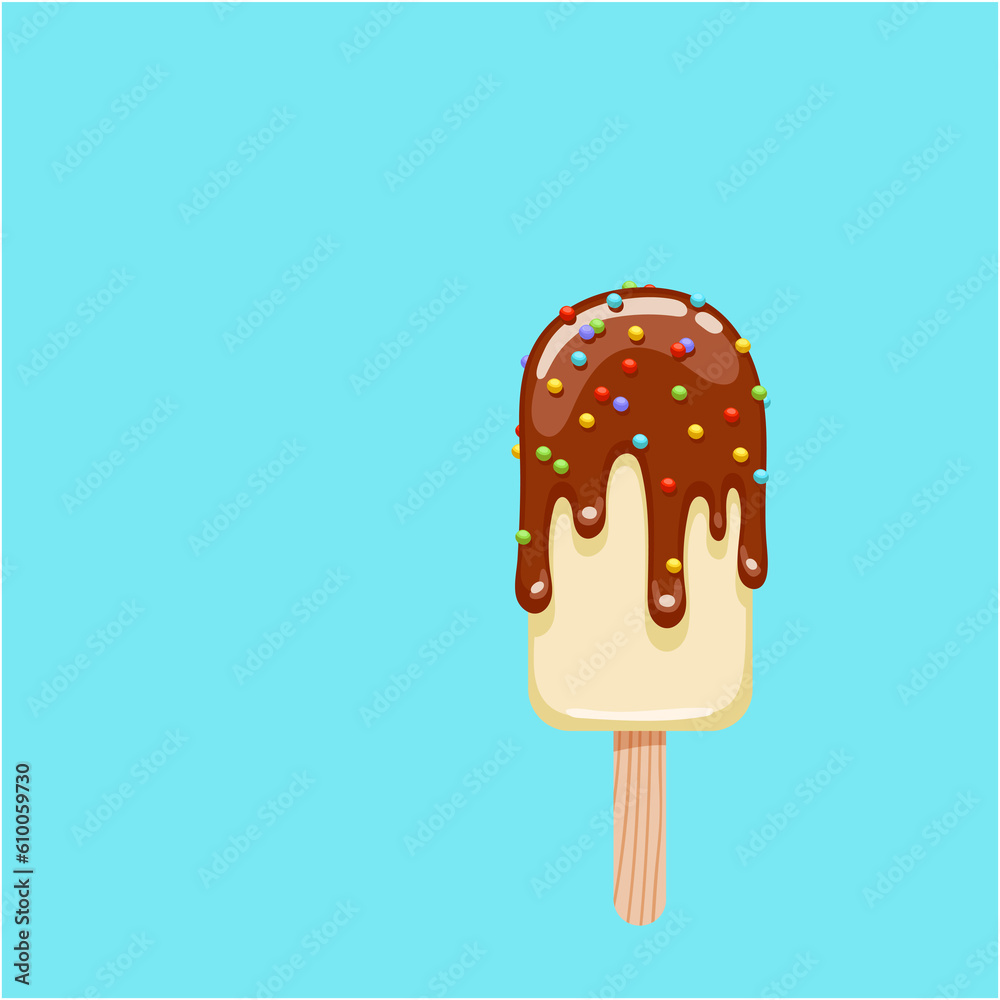 Ice cream, cool, sweet, delicious, refreshing Ice cream, cool, sweet, delicious, refreshing
