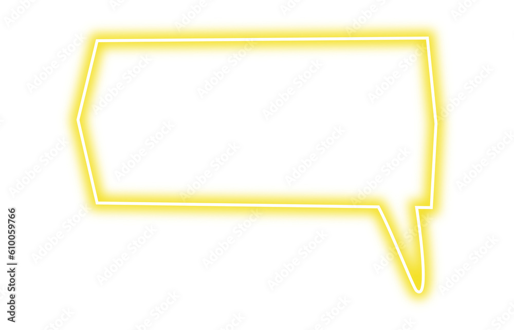 Neon yellow chat bubble png. Glowing speech bubble on transparent background. Neon yellow chat bubble png. Glowing speech bubble on transparent background.