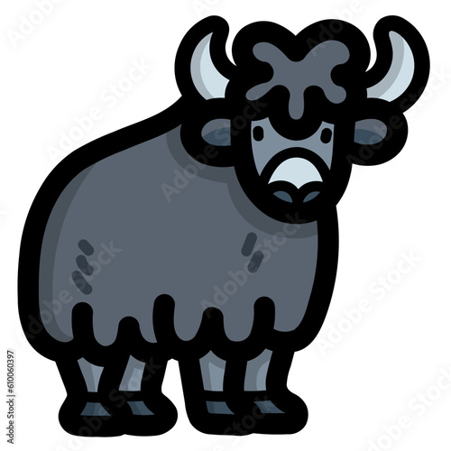 yak filled outline icon style