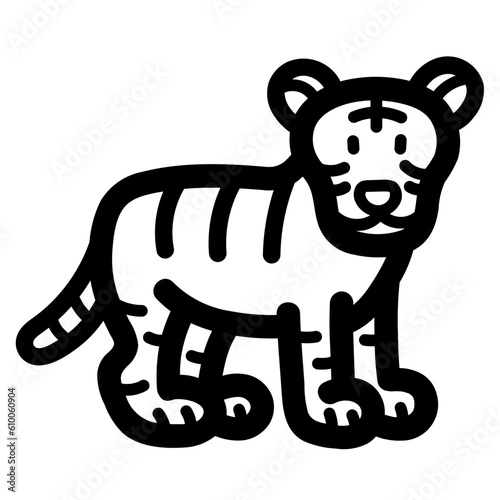tiger line icon style