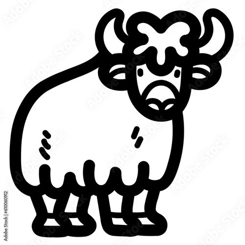 yak line icon style