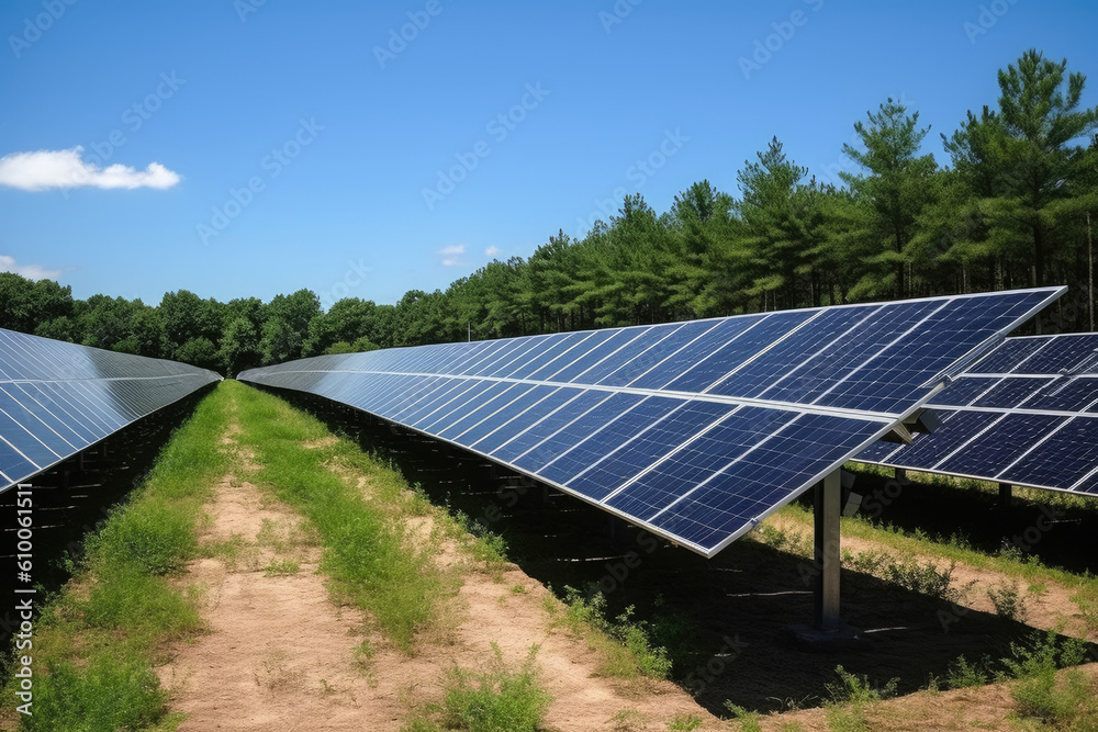 solar farms created with Generative AI technology
