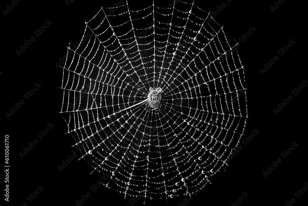 spider web isolated created with Generative AI technology spider web isolated created with Generative AI technology