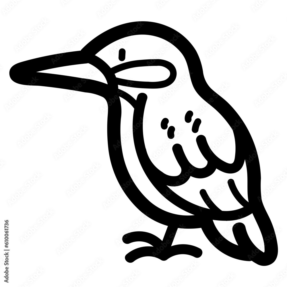 kingfisher line icon style kingfisher line icon style